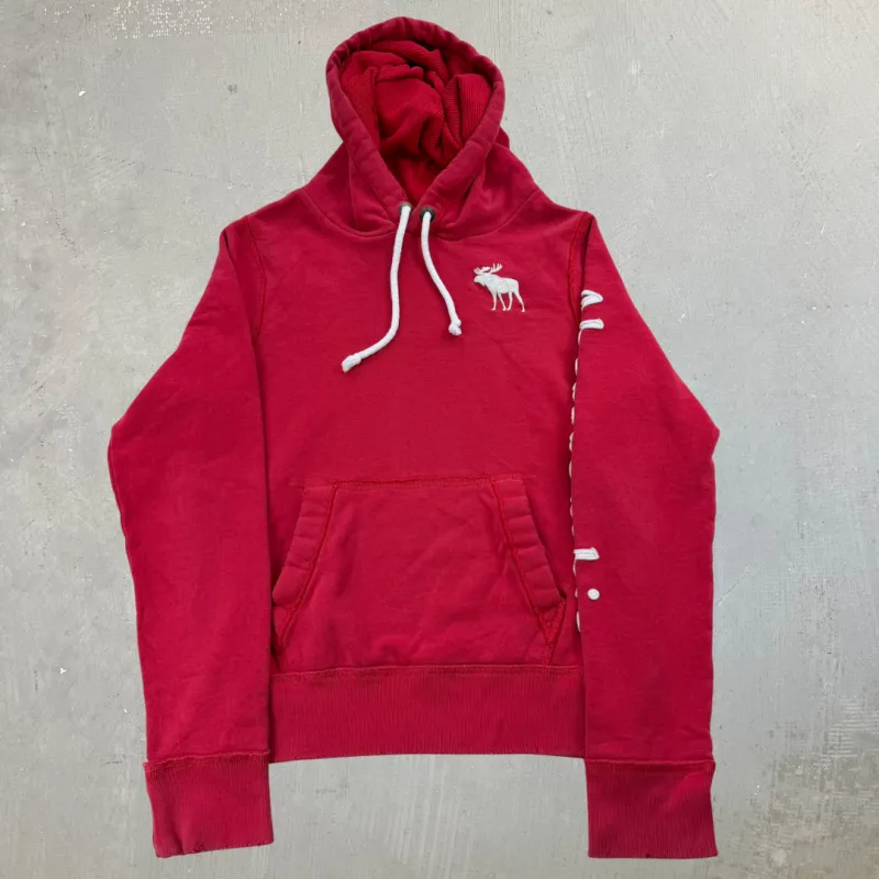 J- Vintage Abercrombie & Fitch Embroidered Logo & Sleeve Text Hoodie - M sold by HG Vintage