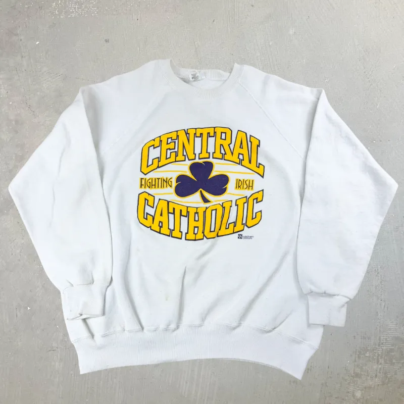 J- Vintage Central Catholic Fighting Irish Made In USA Crewneck - 2XL made by HG Vintage