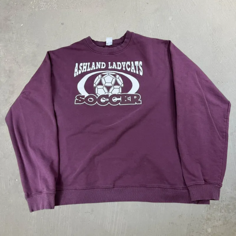 J- Ashland Ladycats Soccer Graphic Crewneck - L sold by HG Vintage