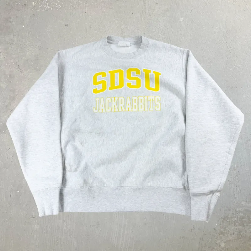 J- Champion Reverse Weave South Dakota State University Jackrabbits Text Crewneck - M sold by HG Vintage