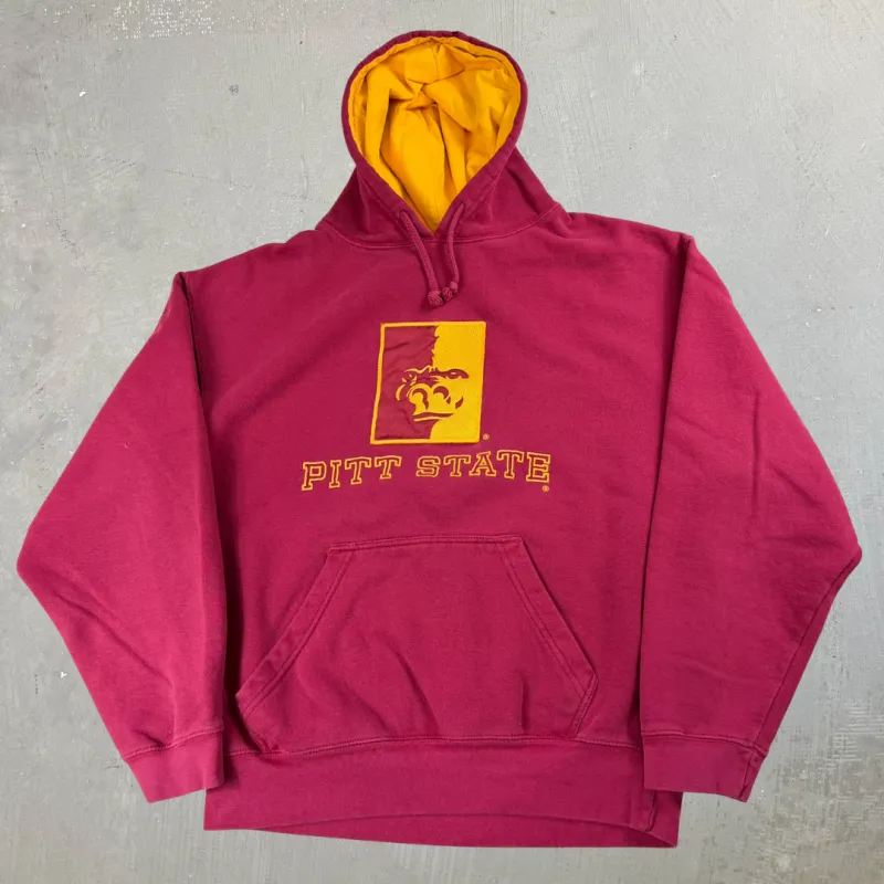 J- Pitt State Gorillas Embroidered Logo & Text Hoodie - M sold by HG Vintage