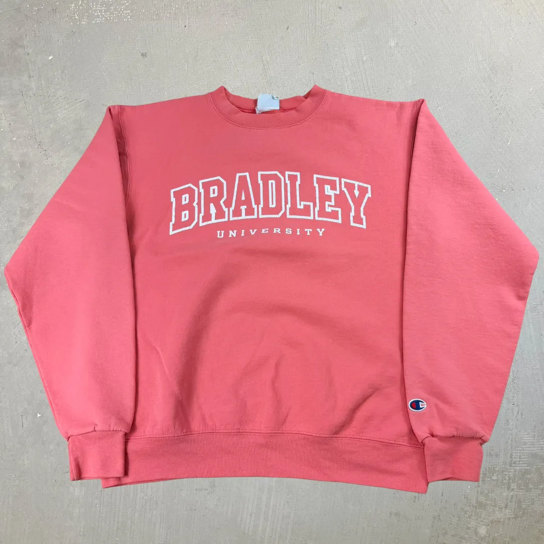 J- Bradley University Text Champion Crewneck - M sold by HG Vintage