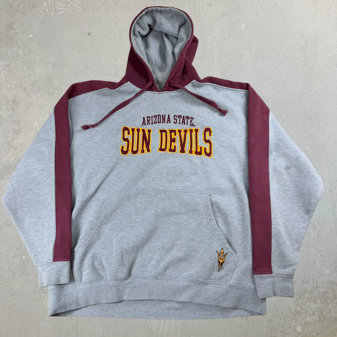 J- Arizona State Sun Devils Embroidered Text Hoodie - XL sold by HG Vintage
