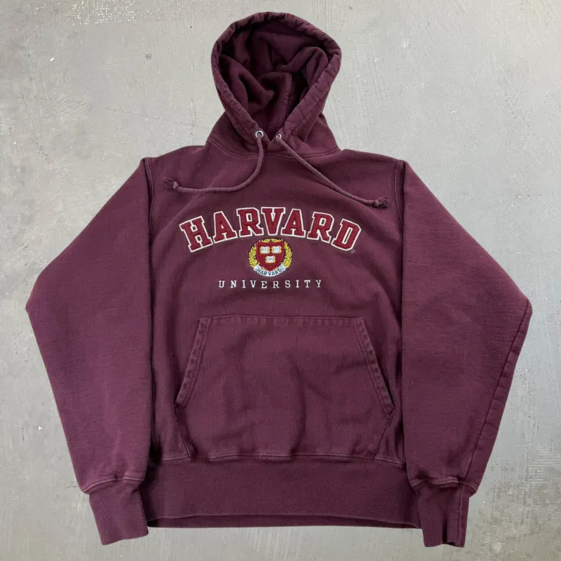 J- Champion Reverse Weave Harvard University Embroidered Logo & Text Hoodie - M sold by HG Vintage