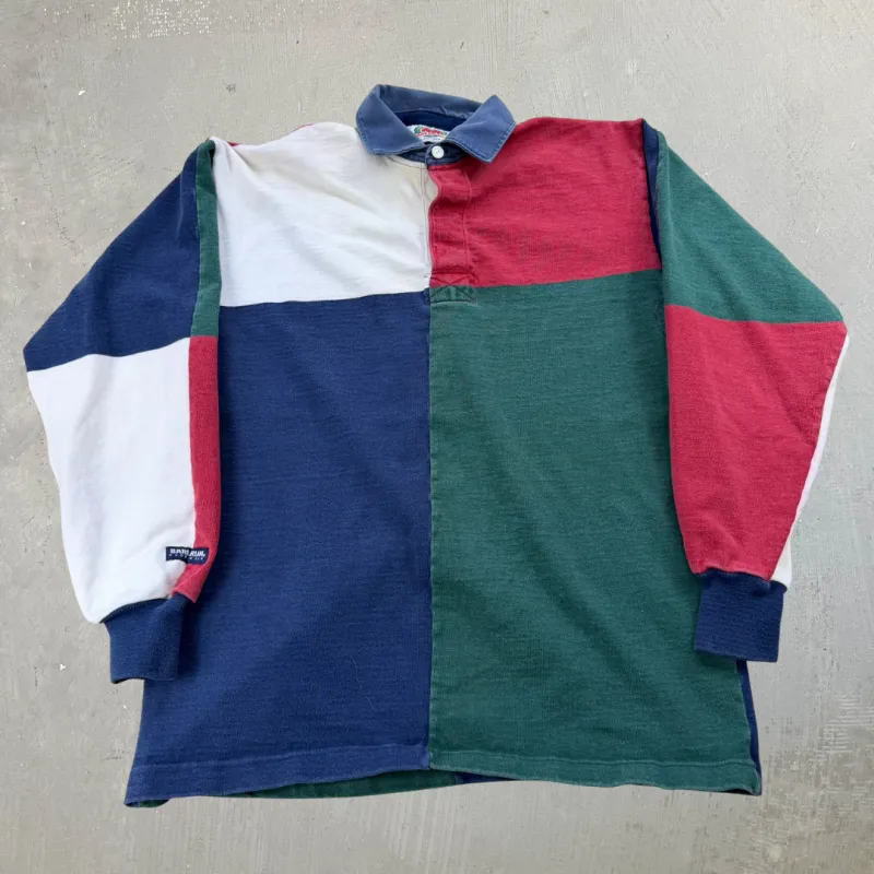 J- Vintage Barbarian Color Block Rugby Shirt -  XL sold by HG Vintage