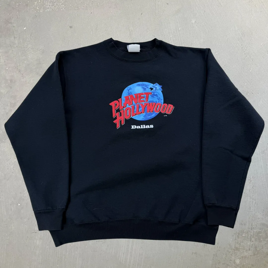 J- Vintage Planet Hollywood Dallas Logo Made In USA Crewneck - L sold by HG Vintage