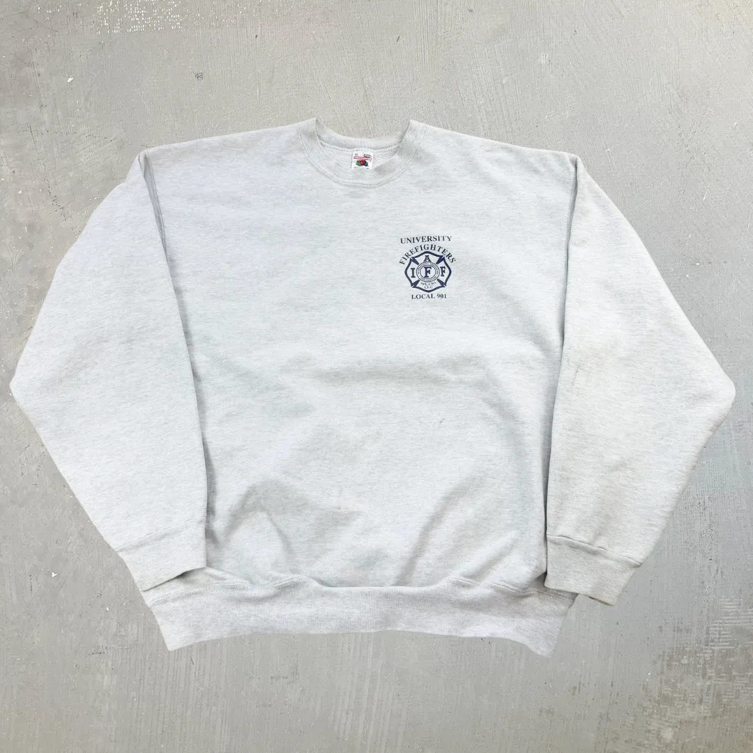 J- Vintage University Firefighters Graphic Made In USA Crewneck - 2XL sold by HG Vintage