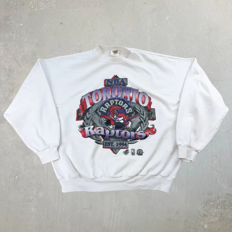 J- Vintage Toronto Raptors NBA Graphic & Text Crewneck - M sold by HG Vintage