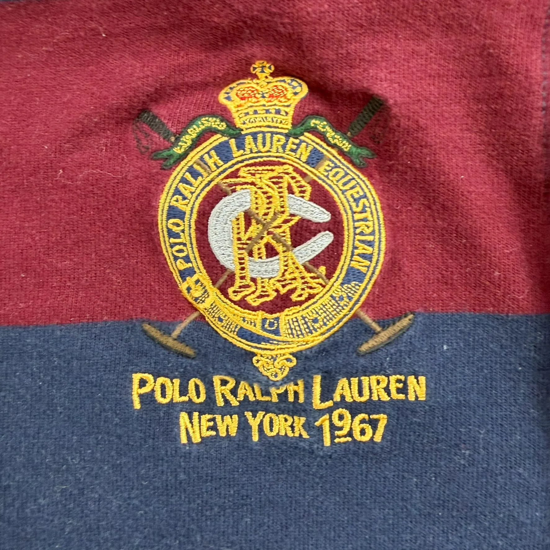 J- Vintage Polo Ralph Lauren Embroidered Crest Rugby Shirt - XL sold by HG Vintage product image thumbnail 2