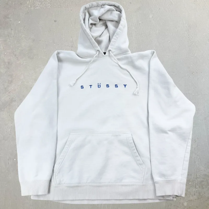 J- Vintage Stussy Embroidered Text Hoodie - XL made by HG Vintage