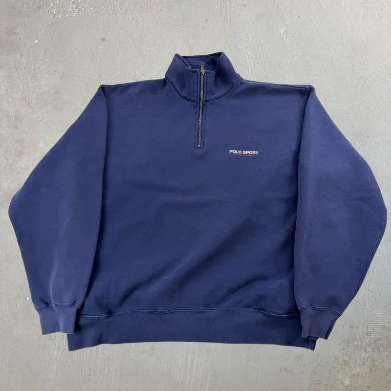 J- Vintage Polo Ralph Lauren Sports Quarter Zip Crewneck- L made by HG Vintage
