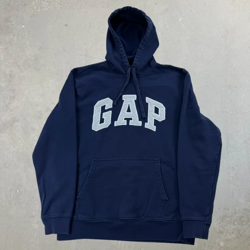 J- GAP Embroidered Text Navy Hoodie - M sold by HG Vintage