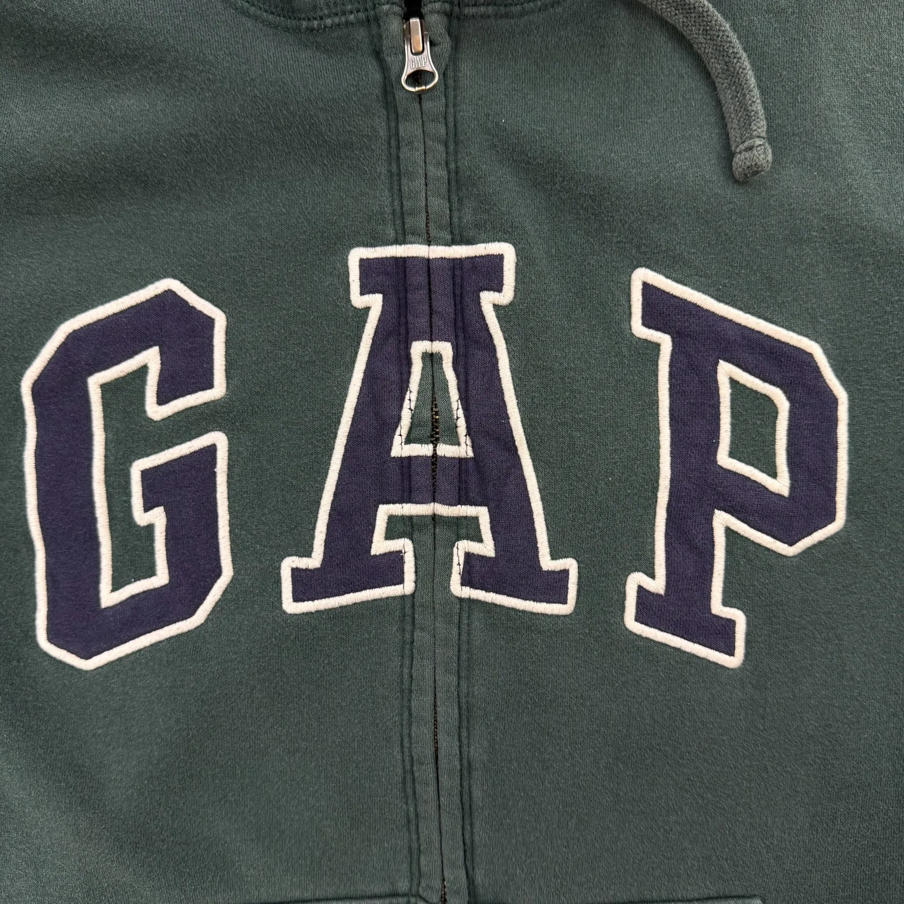 J- GAP Embroidered Text Zip Up Hoodie - M sold by HG Vintage product image thumbnail 2