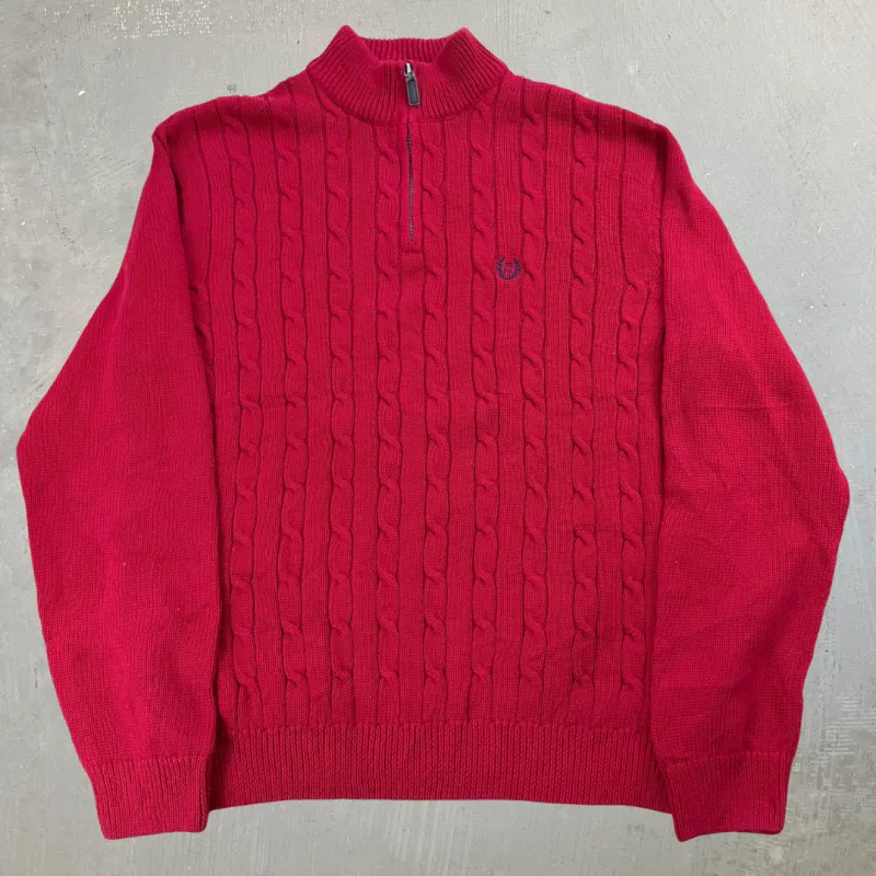 J- Vintage Chaps Ralph Lauren Quarter Zip Knit Sweater - XL sold by HG Vintage