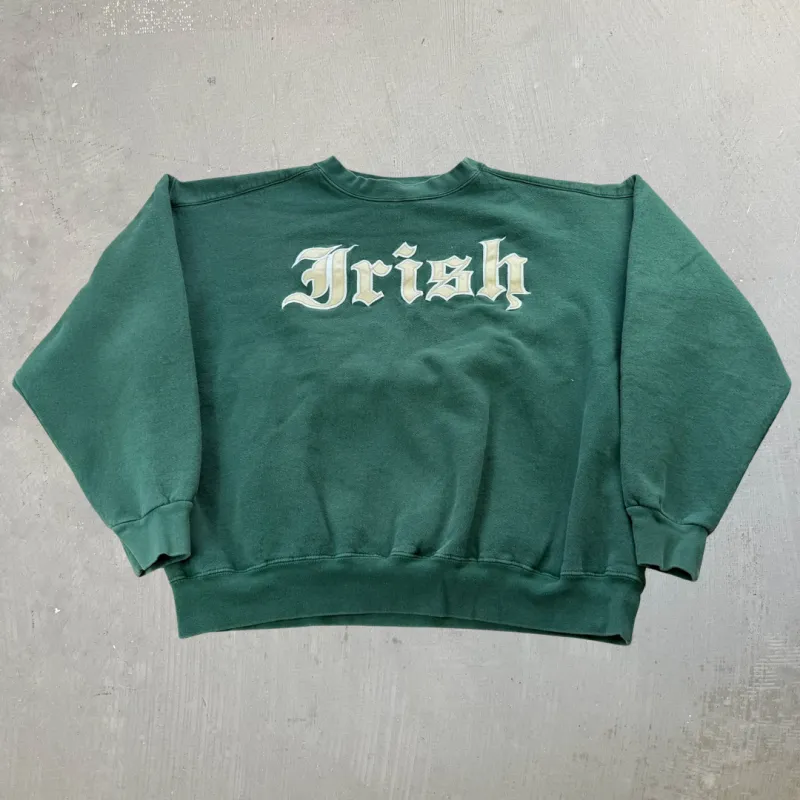 J- Vintage University Of Notre Dame Majestic Embroidered Text Crewneck - 2XL made by HG Vintage