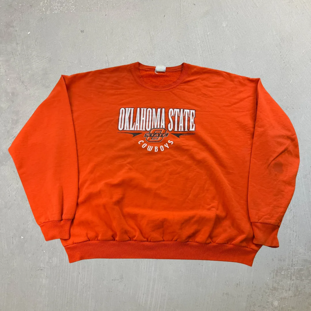 J- Vintage Oklahoma State University Cowboys Text Crewneck - 2XL sold by HG Vintage