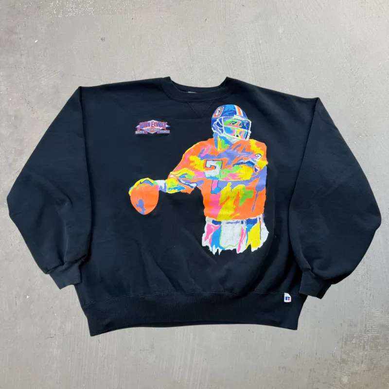 J- Vintage Denver Broncos NFL Graphic Russell Athletic Made In USA Crewneck - 2XL sold by HG Vintage