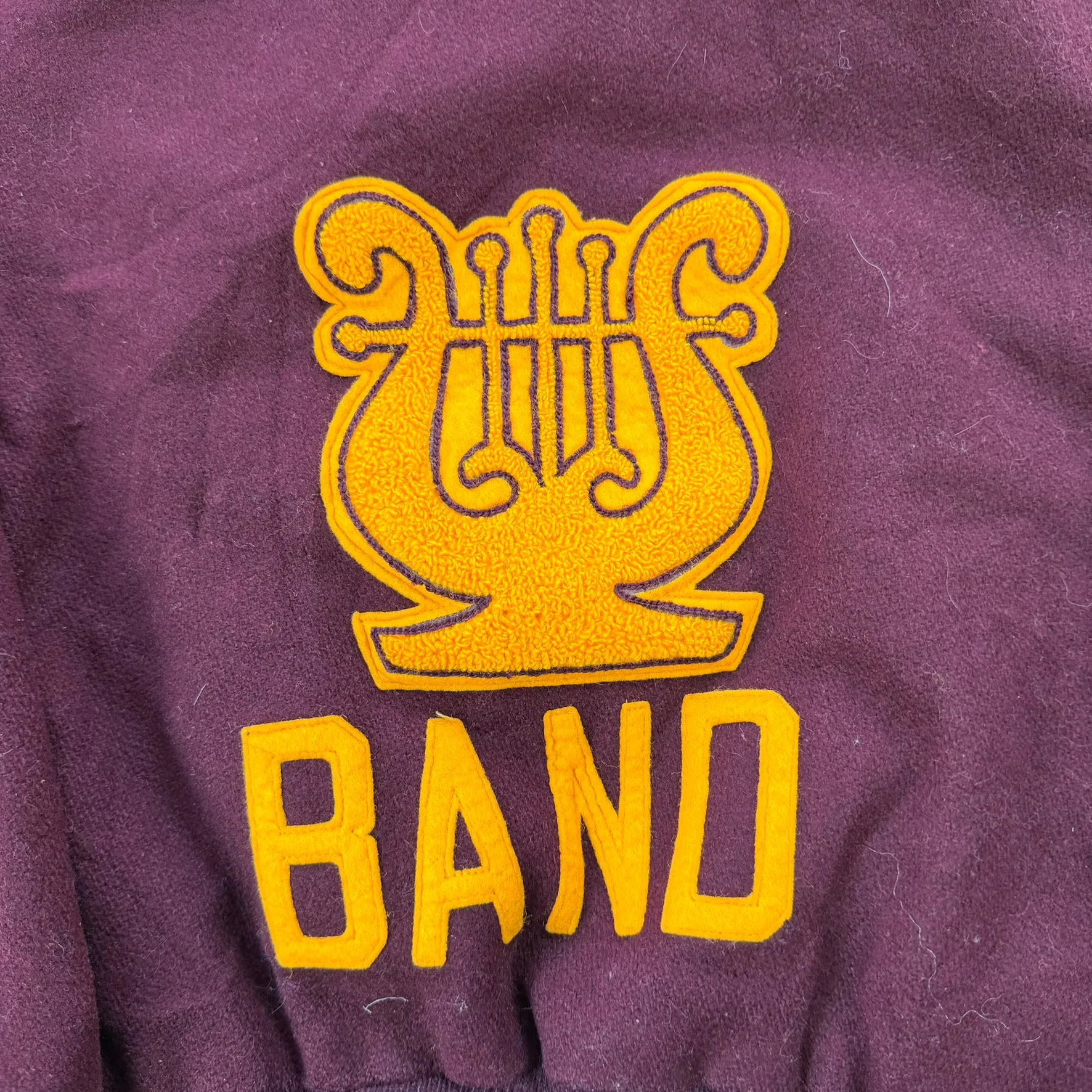 J- Vintage College Marching Band Made In USA Hooded Varsity Jacket - M sold by HG Vintage product image thumbnail 4