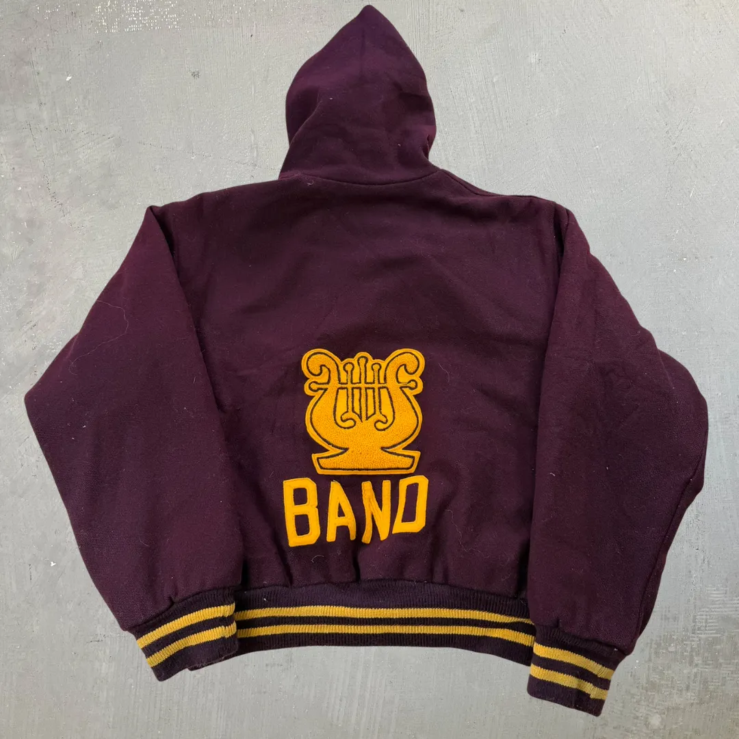 J- Vintage College Marching Band Made In USA Hooded Varsity Jacket - M sold by HG Vintage product image thumbnail 3