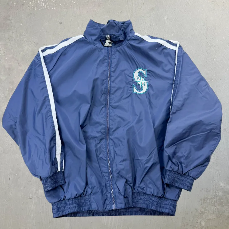 J- Vintage Seattle Mariners MLB Starter Lightweight Jacket - M made by HG Vintage