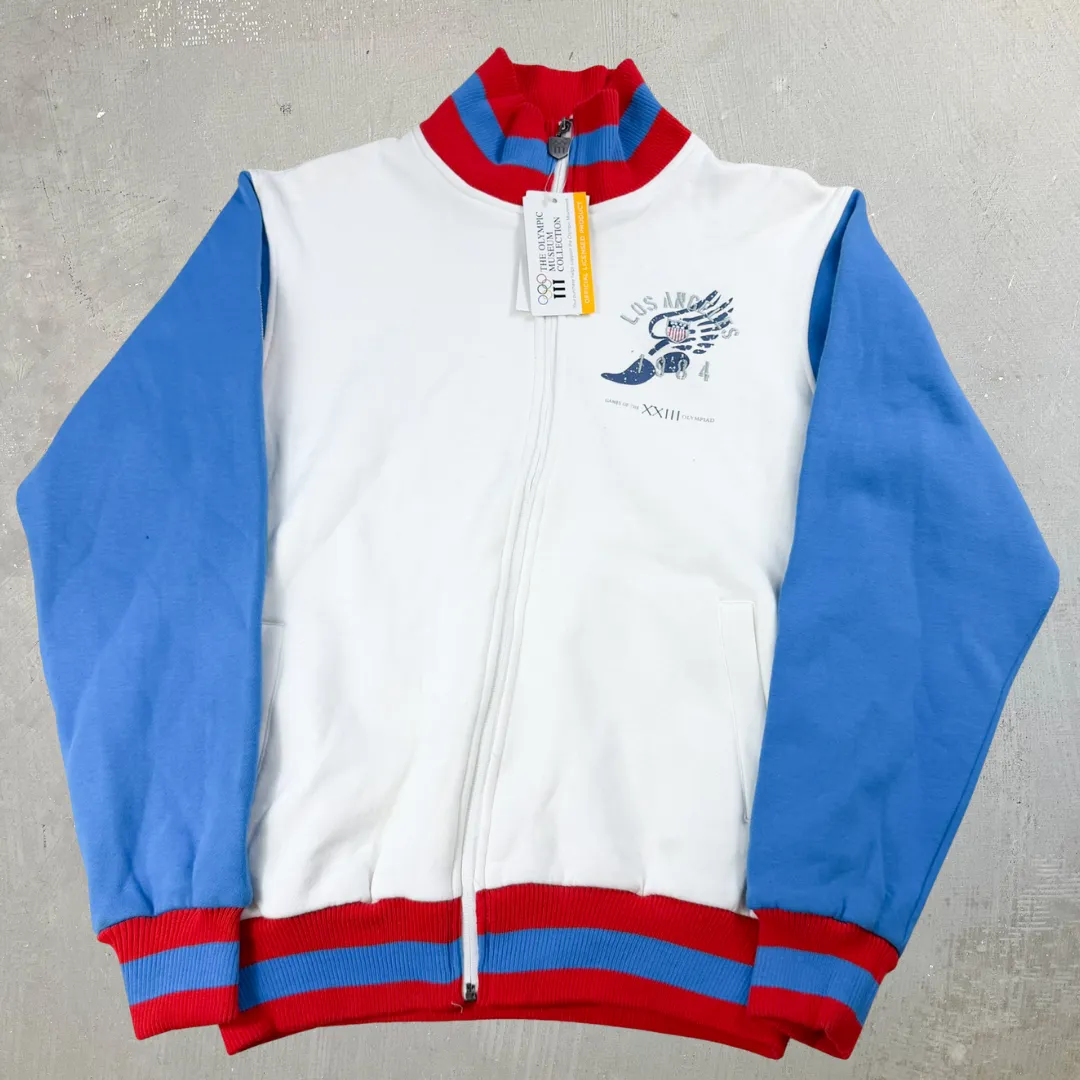 F- Vintage Dead Stock Olympic Museum Collection '84 Los Angeles American Replica Zip Up Track Jacket - M sold by HG Vintage