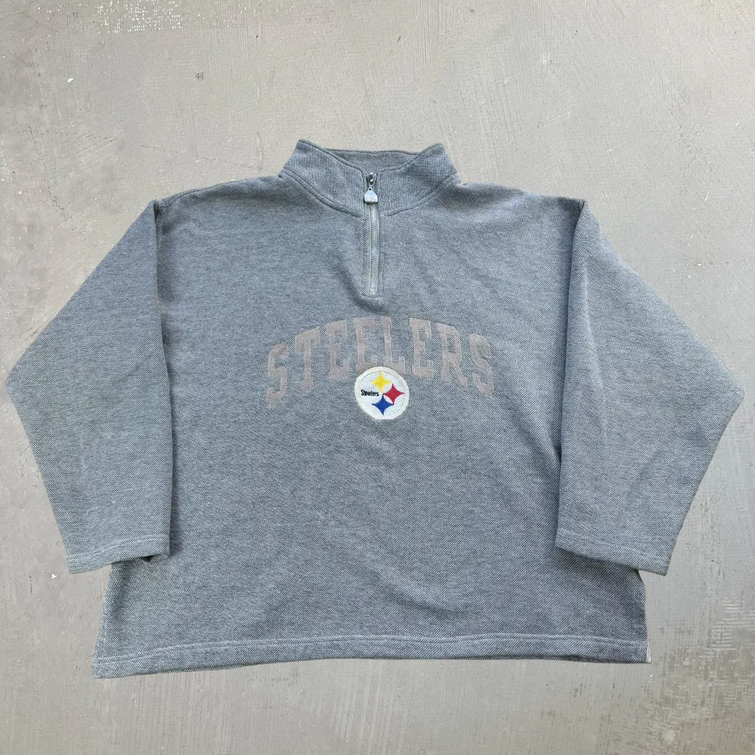 F- Vintage Pittsburgh Steelers NFL Pro Player Quarter Zip Crewneck - XL sold by HG Vintage