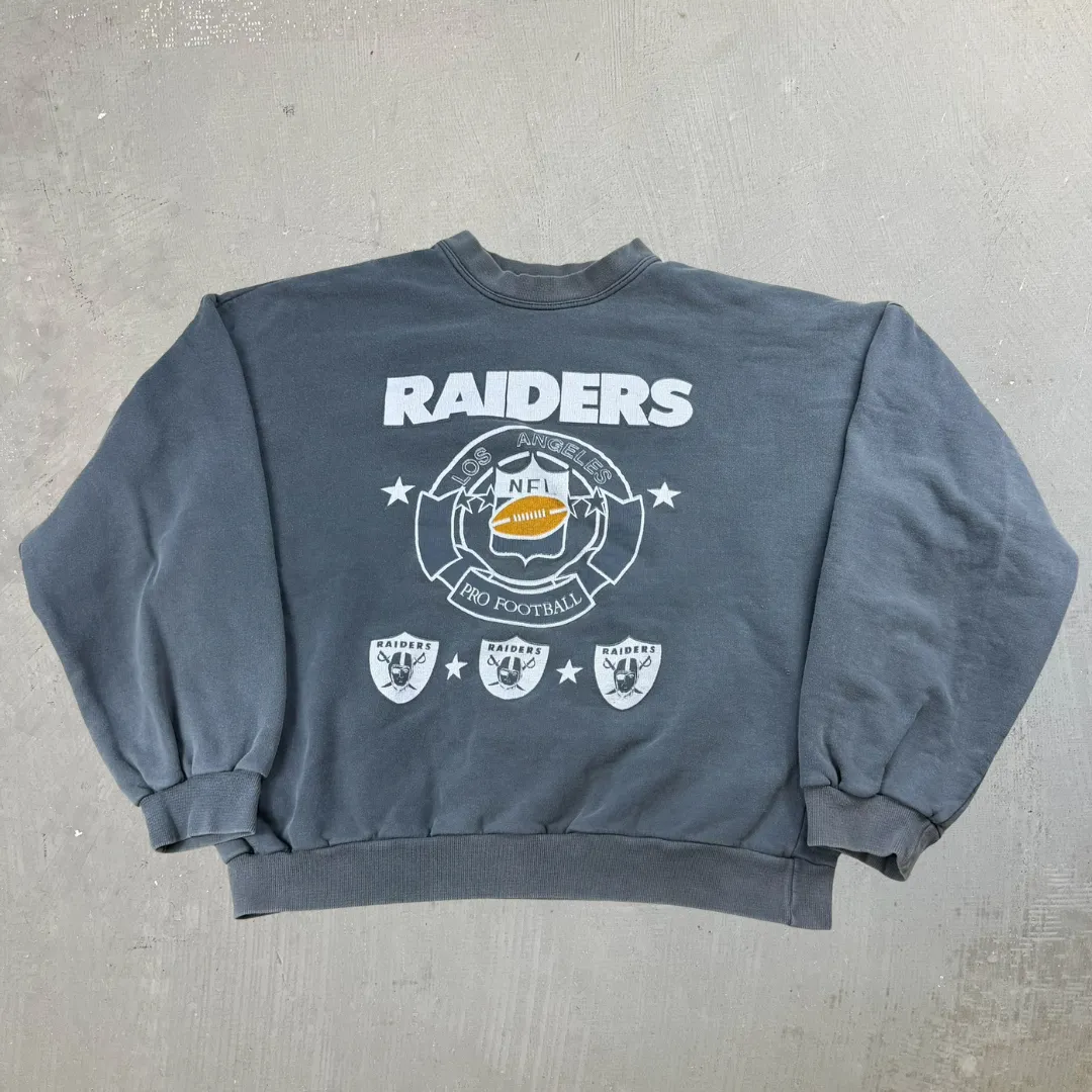 F- Vintage Oakland Raiders NFL Licensed Text & Logo Crewneck - XL sold by HG Vintage