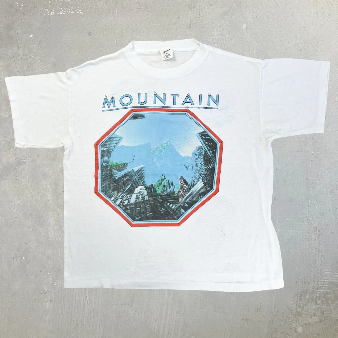 F- Vintage '85 Mountain Rock Band Made In USA Single Stitch Tee - XL sold by HG Vintage