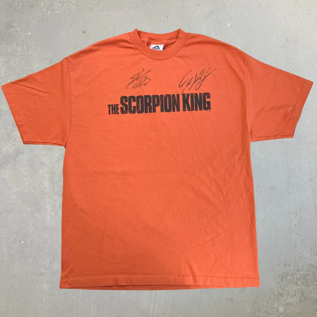 F- '02 The Scorpion King Autograph Text Tee - XL sold by HG Vintage