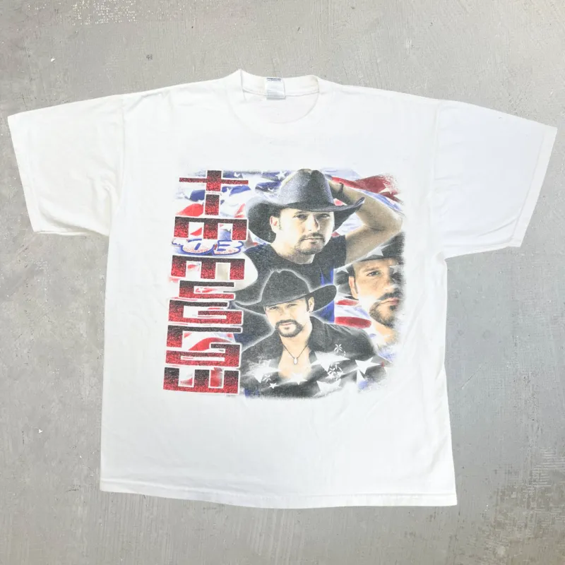 F- '03 Tim McGraw One Band Show Tour Picture Tee - XL sold by HG Vintage