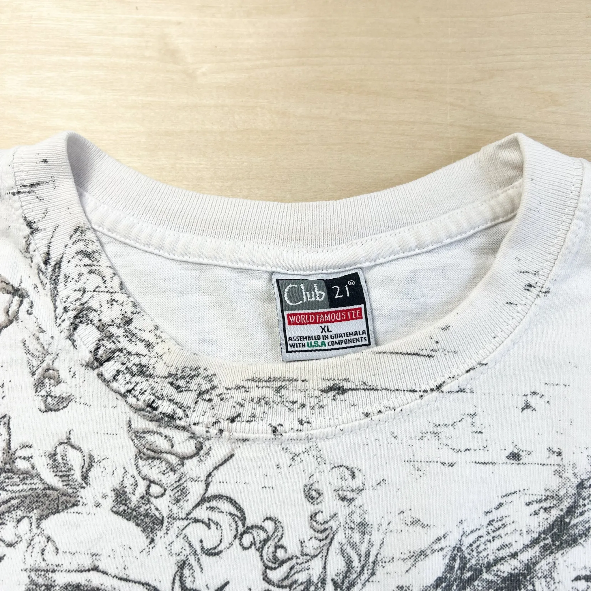 F- Vintage Club 21 Skull Tattoo Graphic Tee - XL sold by HG Vintage product image thumbnail 3