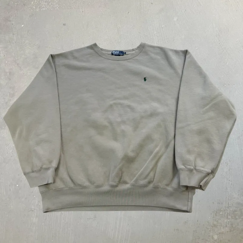 F- Vintage 90s Polo Ralph Lauren Embroidered Crewneck - XL sold by HG Vintage