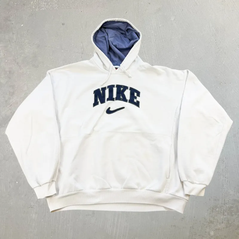 F- Vintage 90s Nike Embroidered Text & Swoosh Hoodie - XL sold by HG Vintage