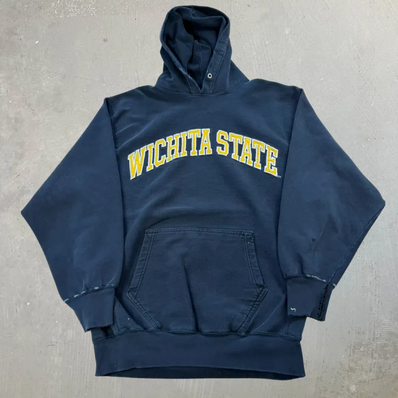 F- Vintage Wichita State Embroidered Text Hoodie - L sold by HG Vintage