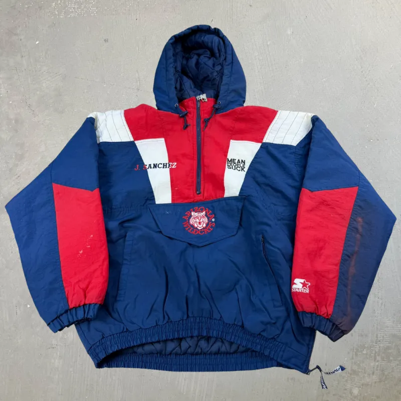 F- Vintage Arizona Wildcats Starter Anorak Winter Jacket - L sold by HG Vintage