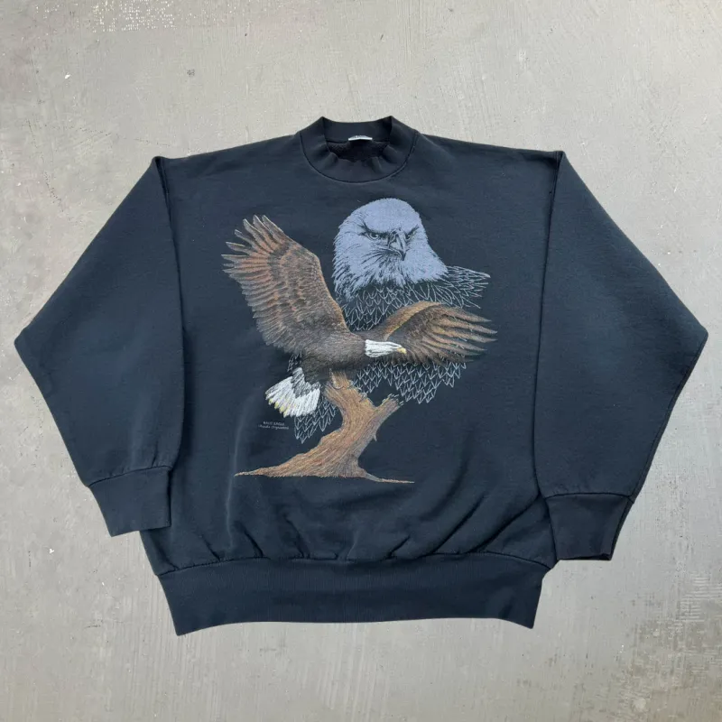 J- Vintage Lee Embroidered Eagle Made In USA Crewneck - M sold by HG Vintage