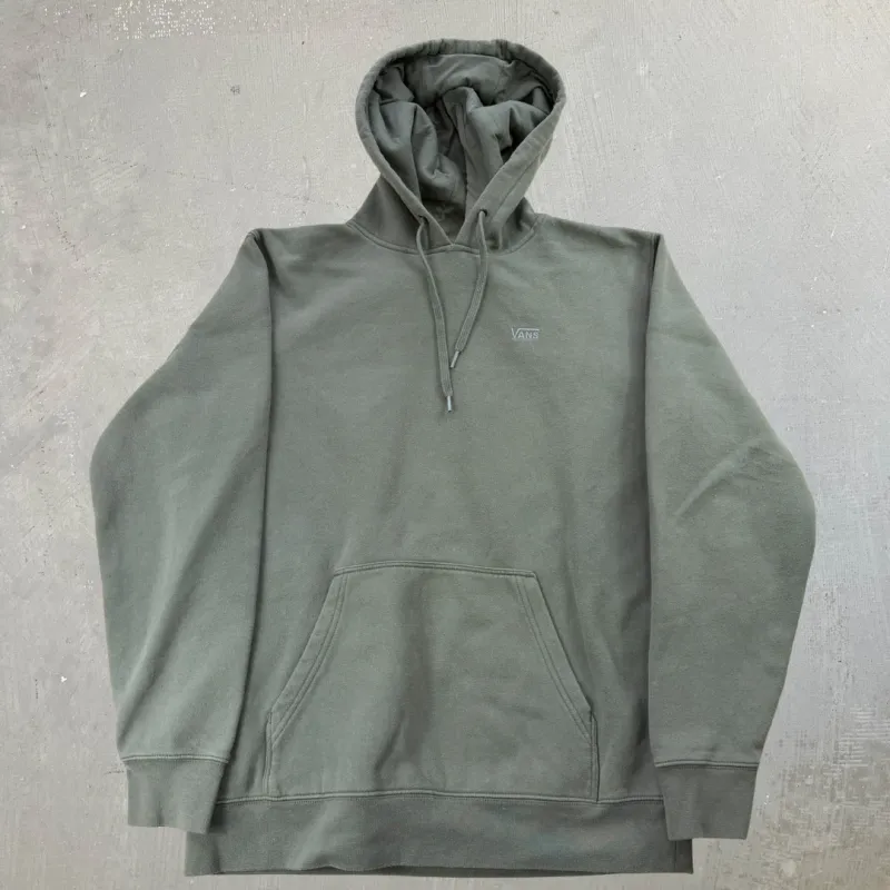 J- Vans Embroidered Text Olive Hoodie - M sold by HG Vintage