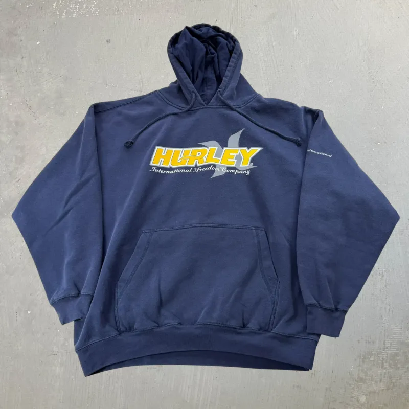 J- Vintage Hurley International Freedom Company Navy Hoodie - XL sold by HG Vintage