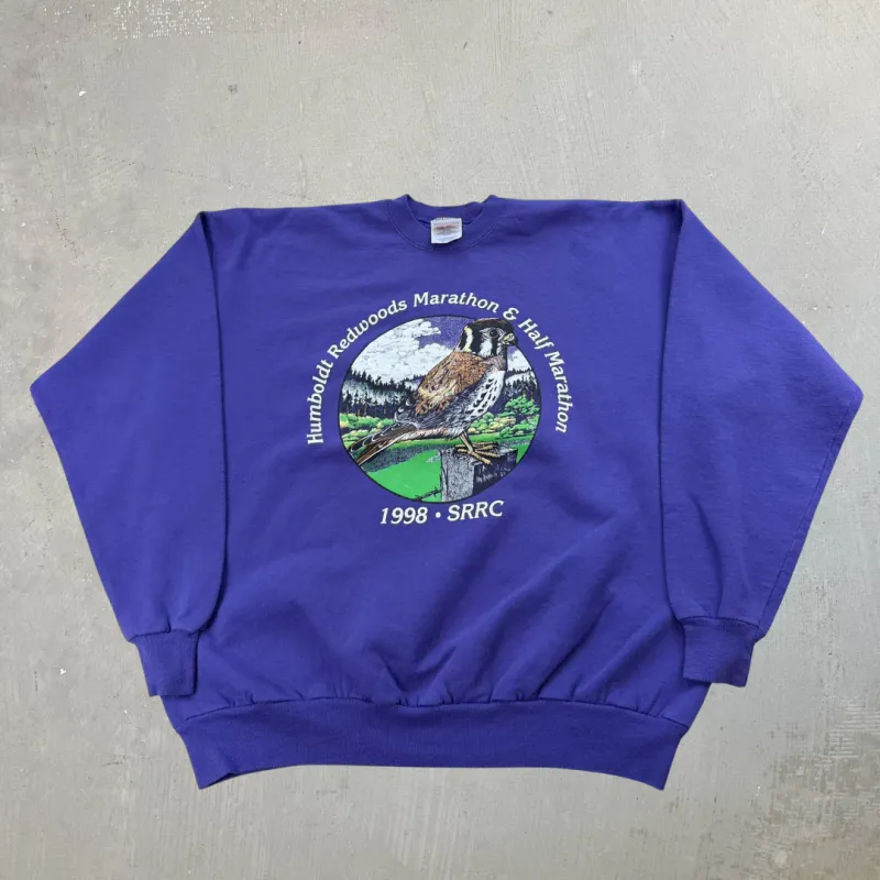 J- Vintage '98 Humboldt Redwoods Marathon Graphic Crewneck - XL sold by HG Vintage