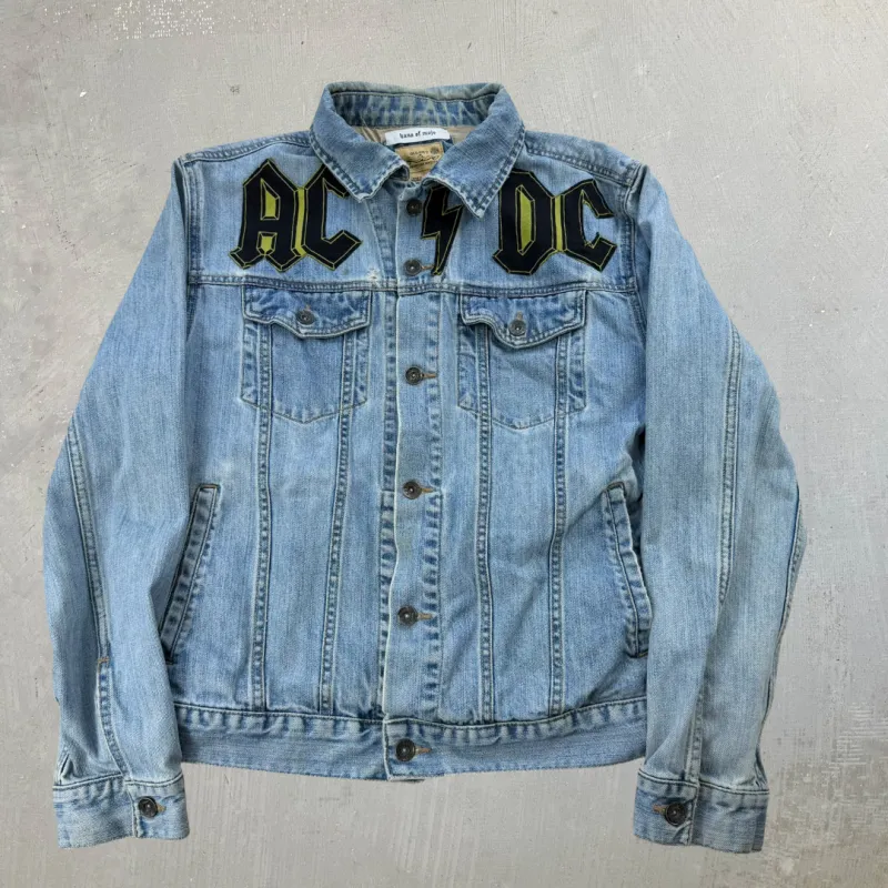 J- HOM AC/DC In Japan Old Navy Reworked Denim Jacket - M sold by HG Vintage