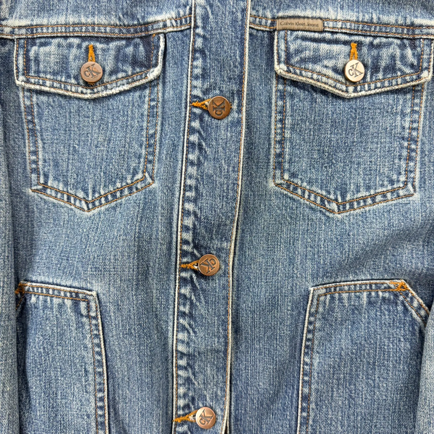 J- HOM Tupac Middle Finger Calvin Klein Reworked Denim Jacket - L sold by HG Vintage product image thumbnail 2