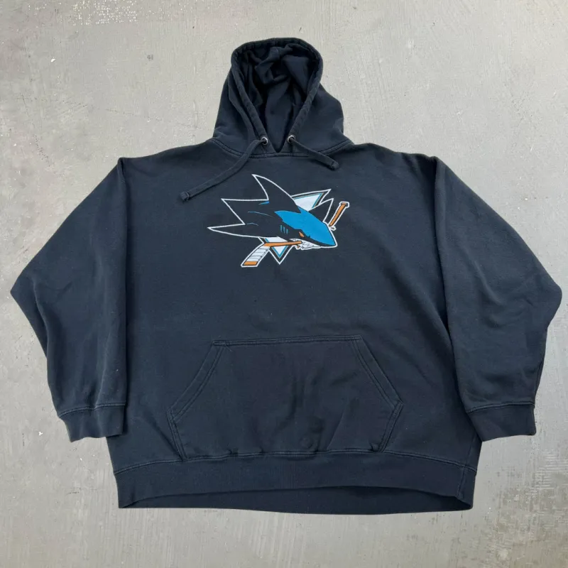 J- San Jose Sharks NHL Logo Old Time Hockey Hoodie - XL sold by HG Vintage