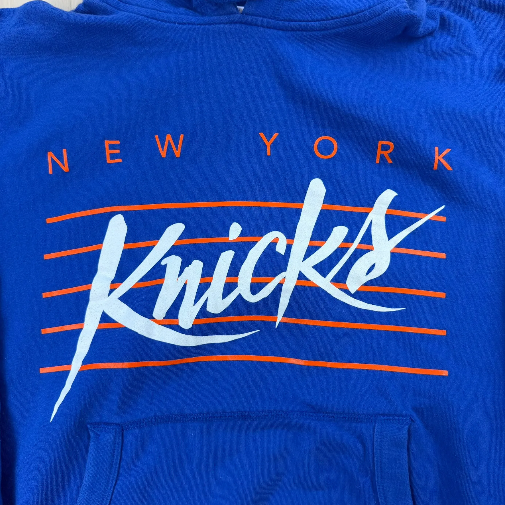 J- New York Knicks NBA Mitchell & Ness Text Hoodie - L sold by HG Vintage product image thumbnail 2