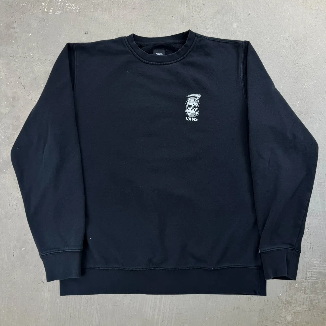 J- Vans Skeleton Cans & Moon Crewneck - L sold by HG Vintage