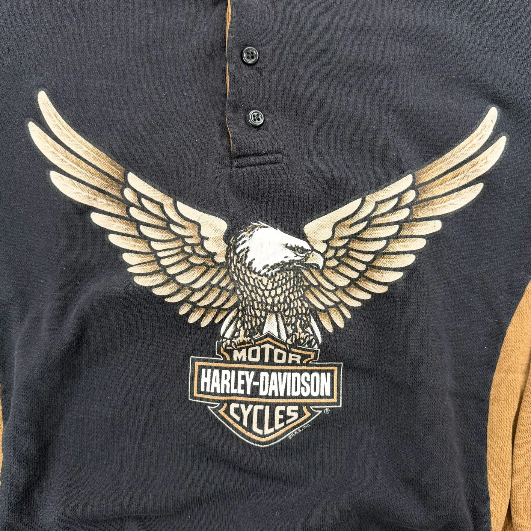 J- Vintage Harley Davidson Las Vegas Made In USA Henley Crewneck - M sold by HG Vintage product image thumbnail 2