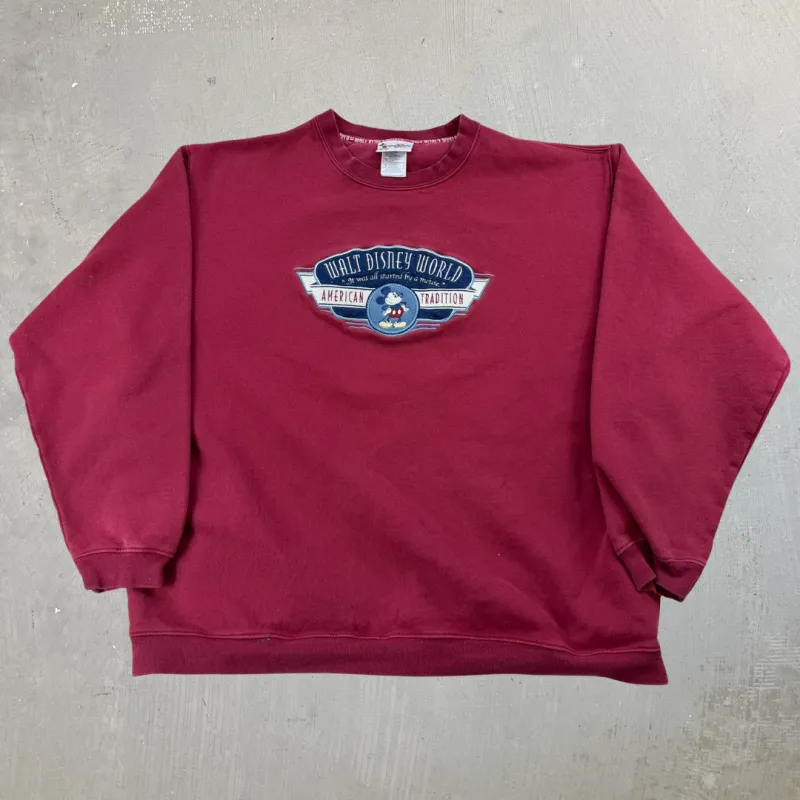 J- Vintage Disney Walt Disney World American Tradition Embroidered Crewneck - XL sold by HG Vintage