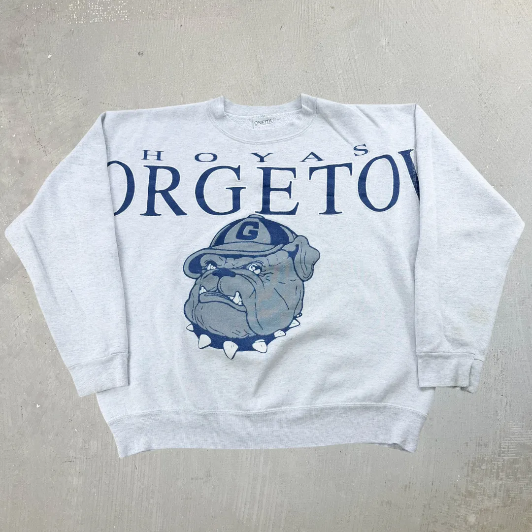 J- Vintage Georgetown University Hoyas Made In USA Crewneck - XL sold by HG Vintage