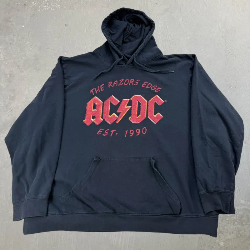 J- AC/DC The Razors Edge Text Reprint Graphic Hoodie - 3XL sold by HG Vintage