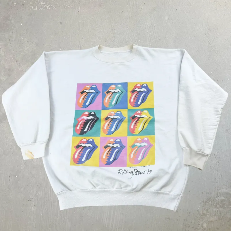 J-  Vintage '89 Rolling Stones Logo Graphic Crewneck - L sold by HG Vintage