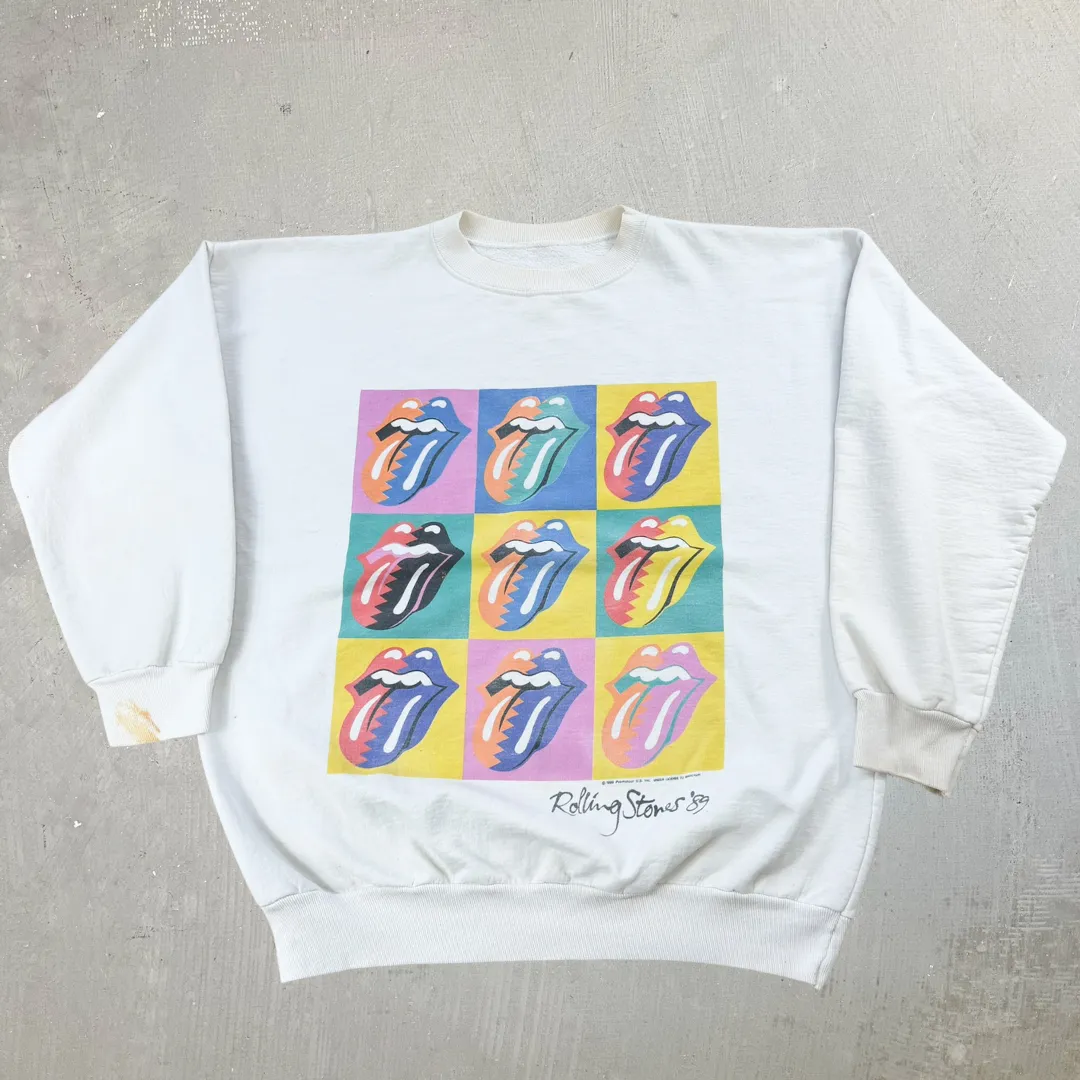 J- Vintage '89 Rolling Stones Logo Graphic Crewneck - L sold by HG Vintage
